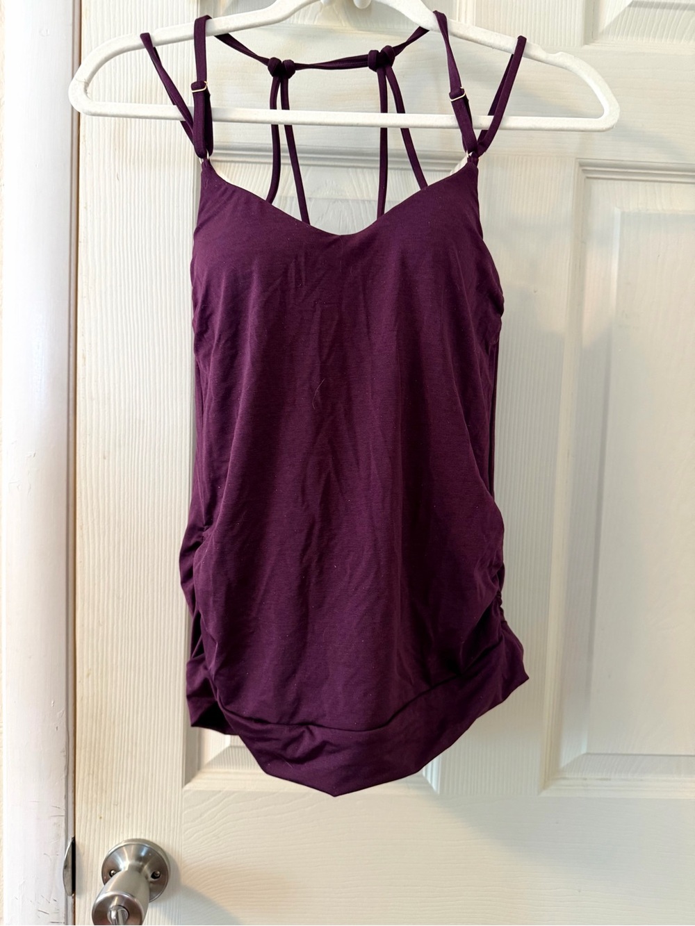 Athleta Swim Blousy Top w/Swim Skirt Plum Color, Size XXS - Picture 4 of 9